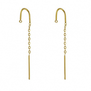 Boucles d'oreilles en acier Inox avec anneau Doré