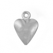 Breloques en acier Inox coeur Argenté