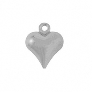 Breloques en acier Inox coeur Argenté