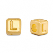 Perles alphabet en métal DQ L Doré (sans nickel)