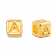 Perles alphabet en métal DQ A Doré (sans nickel)