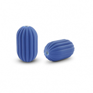 Perles acryliques ovale Bleu foncé