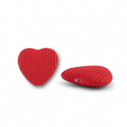 Perles acryliques cœur Rouge
