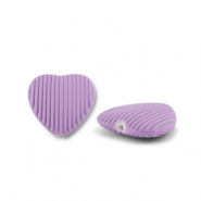 Perles acryliques cœur Violet