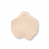 Pendentifs acryliques feuille Beige foncé