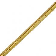 Perles hématites tube 5mm Doré