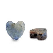 Pierres naturelles perles Quartz cœur Bleu foncé