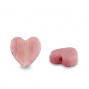 Pierres naturelles perles cœur Rose vintage