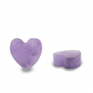 Pierres naturelles perles Améthyste cœur Violet transparent