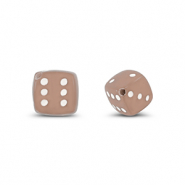 Perles acryliques dés Taupe brown