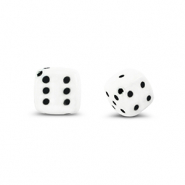 Perles acryliques dés Blanc