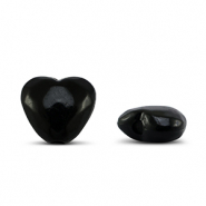 Perles acryliques cœur Noir