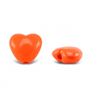 Perles acryliques cœur Orange