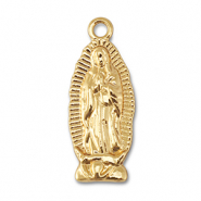 Breloques en m&eacute;tal femme avec couronne Dor&eacute;