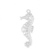 Breloques en acier Inox hippocampe Argent&eacute;