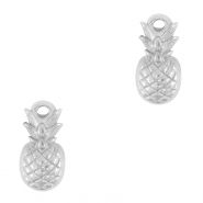 Breloques en acier Inox ananas Argent&eacute;