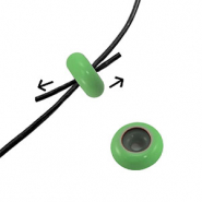 Perles stoppeurs émaillée 10x4mm Vert