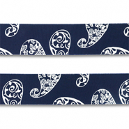 Bandana Bleu fonc&eacute;-blanc