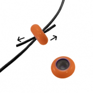 Perles stoppeurs émaillée 10x4mm Orange cuivré