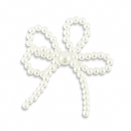Pendentifs accroche-regard double nœud Blanc nacré