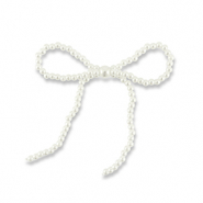 Pendentifs accroche-regard nœud Blanc nacré