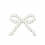 Pendentifs accroche-regard nœud Blanc nacré