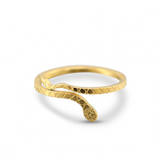 Bagues en acier Inox serpent Doré