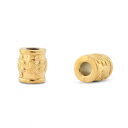 Perles en acier inox tubes patte de chien Doré