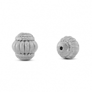 Perles en acier inox ovale Argenté