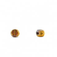 Perles en verre irrégulier Jaune transparent-doré