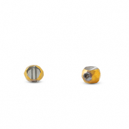Perles en verre irrégulier Gris transparent-doré