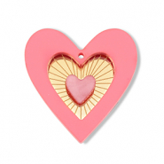 Pendentifs accroche-regard coeur Rose-doré