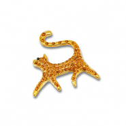 Broches chat Doré-orange