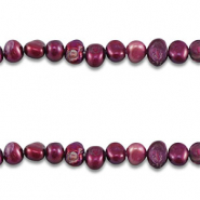 Perles d'eau douce nugget Violet fonc&eacute;