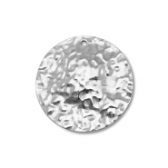 Breloques en acier Inox rond Argenté