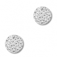 Breloques en acier Inox rond Argenté