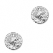 Breloques en acier Inox rond Argenté