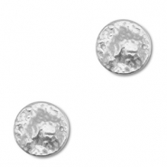 Breloques en acier Inox connecteur rond Argenté