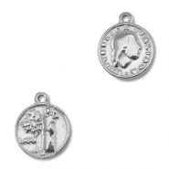 Breloques en acier Inox monnaie Argenté
