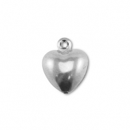 Breloques en acier Inox coeur Argenté