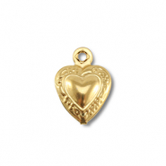 Breloques en acier Inox coeur Doré