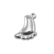 Breloques en acier Inox pieds Argenté