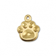 Breloques en acier Inox patte de chien Doré