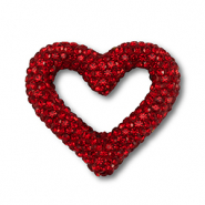 Perles bohème coeur Rouge