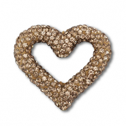 Perles bohème coeur Taupe brown
