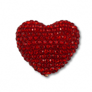 Perles bohème coeur Rouge