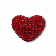 Perles bohème coeur Rouge