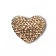Perles bohème coeur Taupe brown