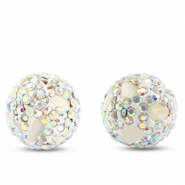 Perles bohème rond Blanc