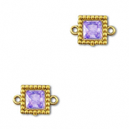 Connecteurs en acier Inox zirconium carré Doré-violet